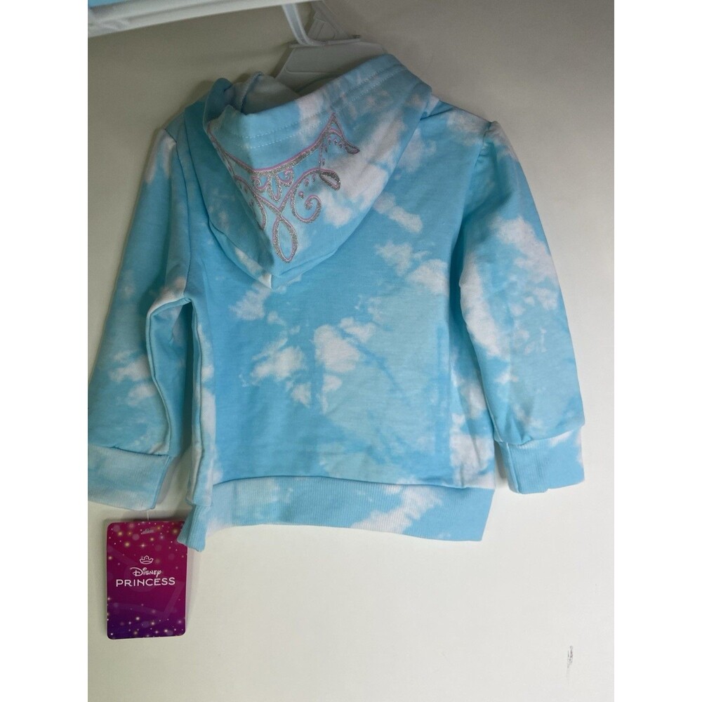 Disney Princess Cinderella Tie Dye Hoodie Top Jogger Pants Outfit Set Girls 2T - Picture 6 of 14